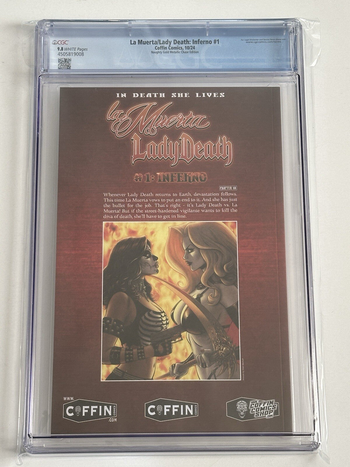 La Muerta Lady Death Inferno #1 Gold Metallic Chase Ltd 30 CGC 9.8