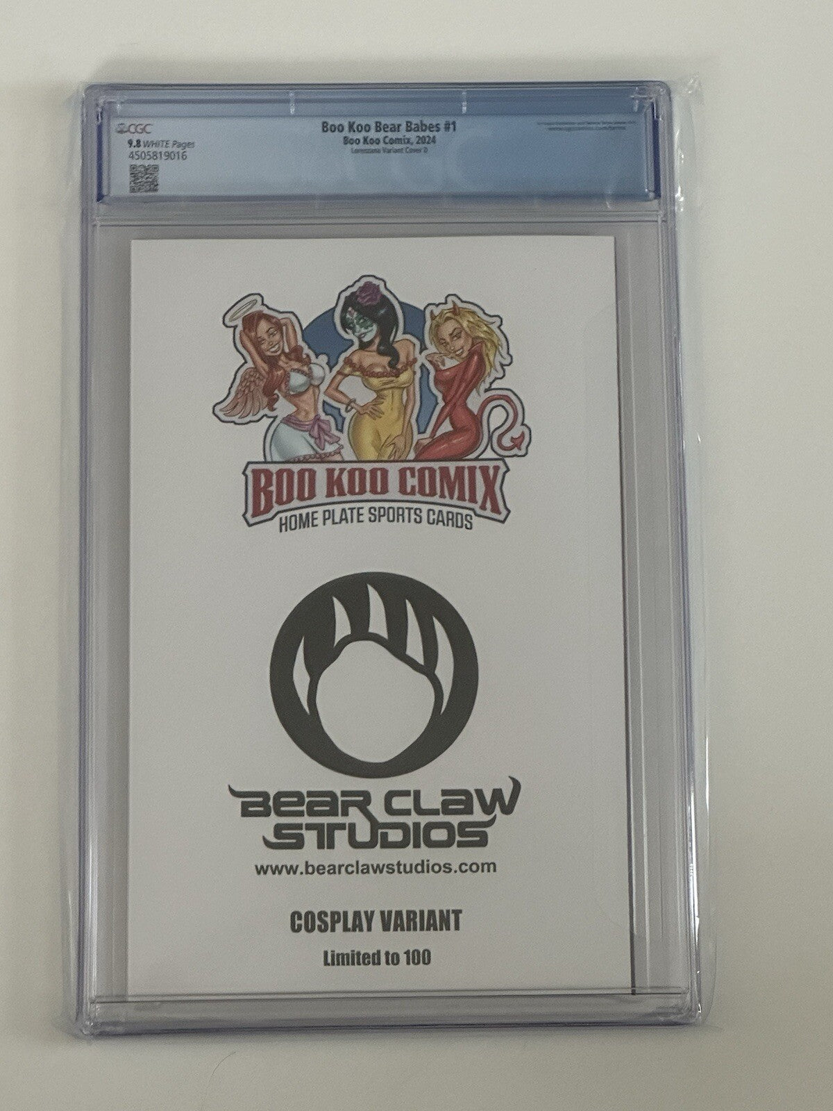 Boo Koo Bear Babes Scarlet Witch Cosplay Virgin Lorenzana Cover D Ltd100 CGC 9.8