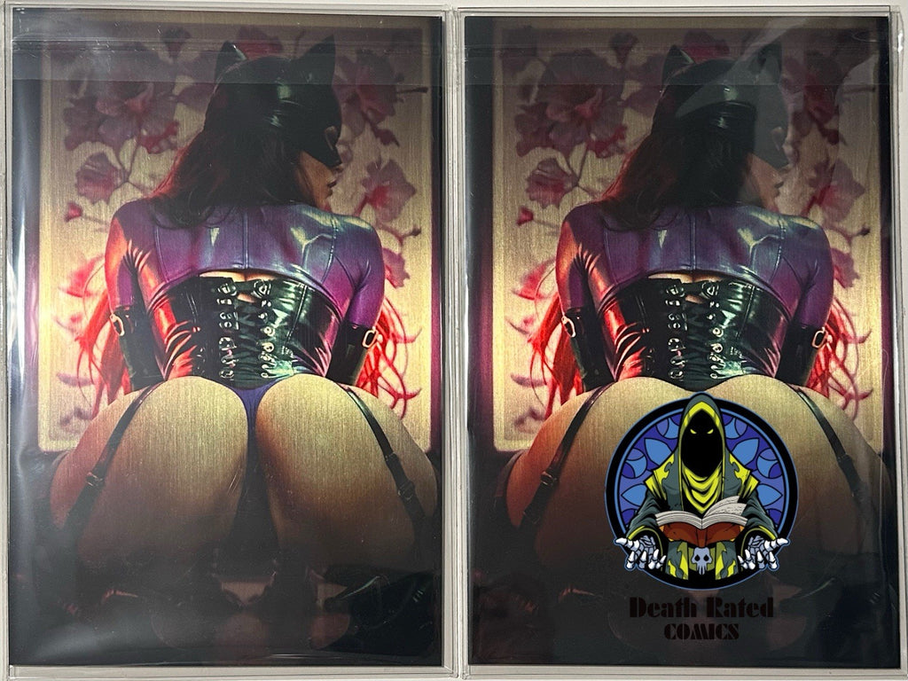 Fantasy of Cosplay Catwoman Cosplay Set Of 2 Full Gold Metal Jacket 1/1