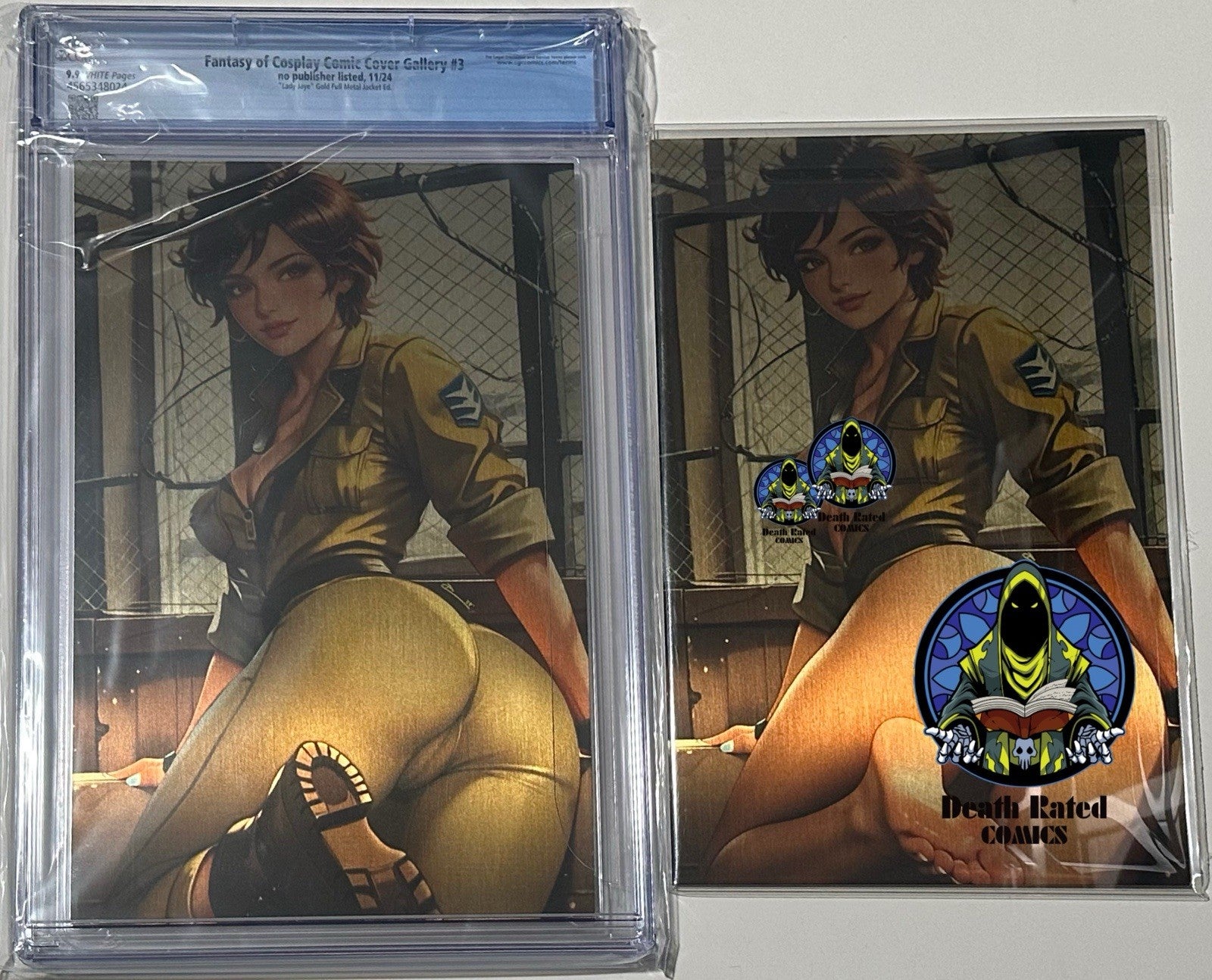 Fantasy of Cosplay Lady Jaye Cosplay Set of 2 Full Gold Metal Jacket 1/1 CGC 9.9