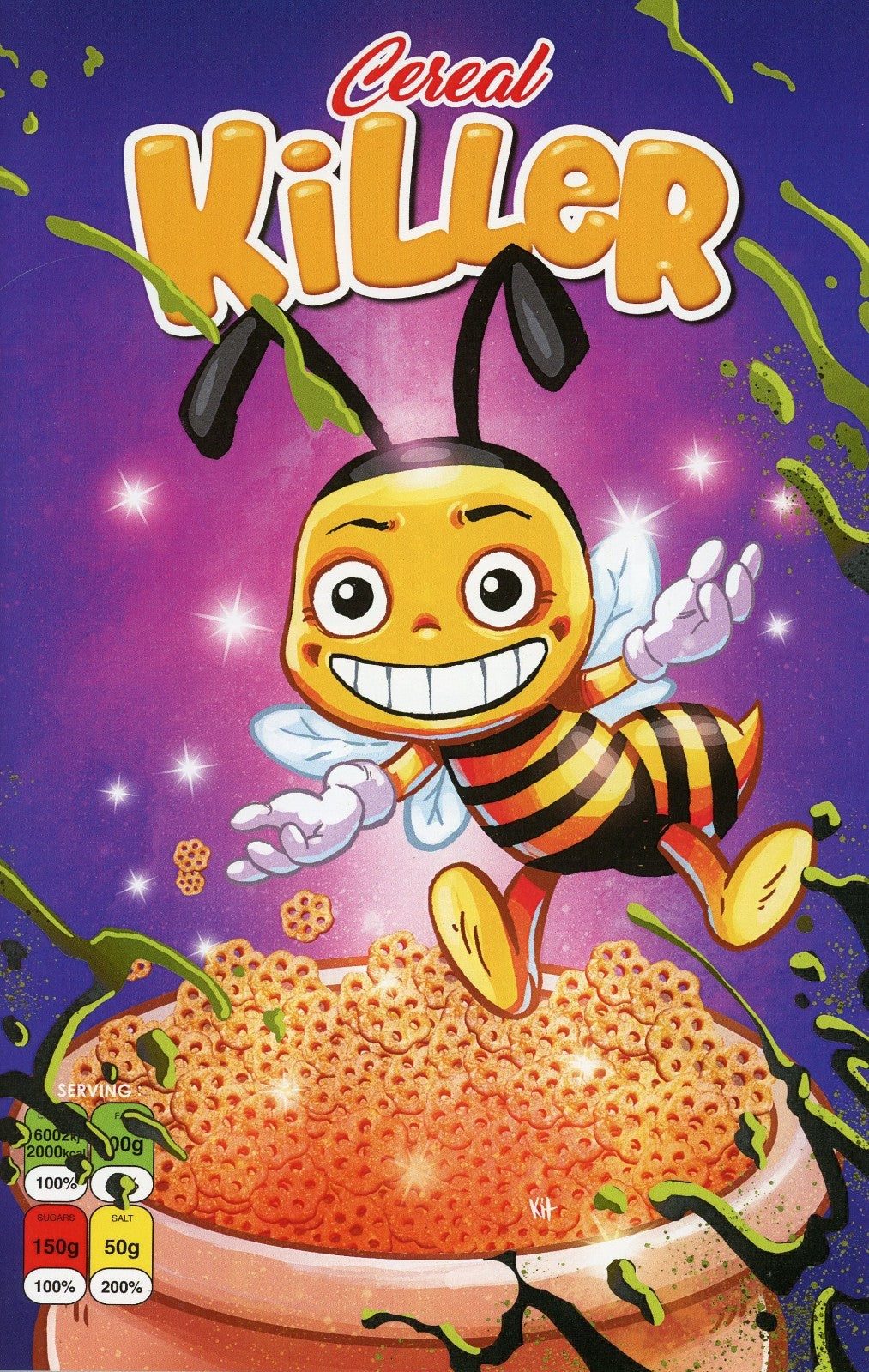 Cereal Killer #2 Cover Wayne The Wasp By Kit Wallis Bad Bug Media