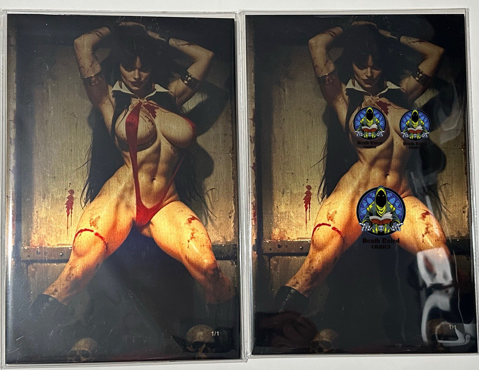 Fantasy of Cosplay Vampirella Cosplay Set of 2 Full Gold Metal Jacket 1/1