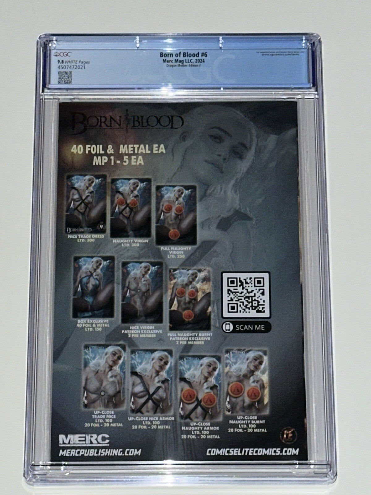 Born of Blood #6 Shikarii FULL Chase Burnt CGC 9.8 Daenerys Game of Thrones