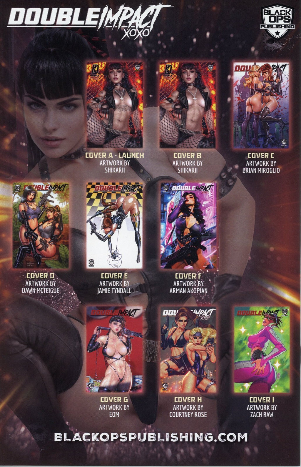 DOUBLE IMPACT #1 XOXO AKOPIAN KICKSTARTER EXCLUSIVE NUDE VIRGIN LTD 100