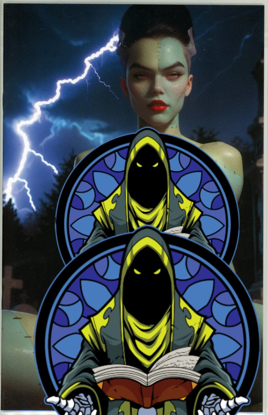 Fantasy of Cosplay Bride of Frankenstein Cosplay Virgin Variant Cover Ltd 100
