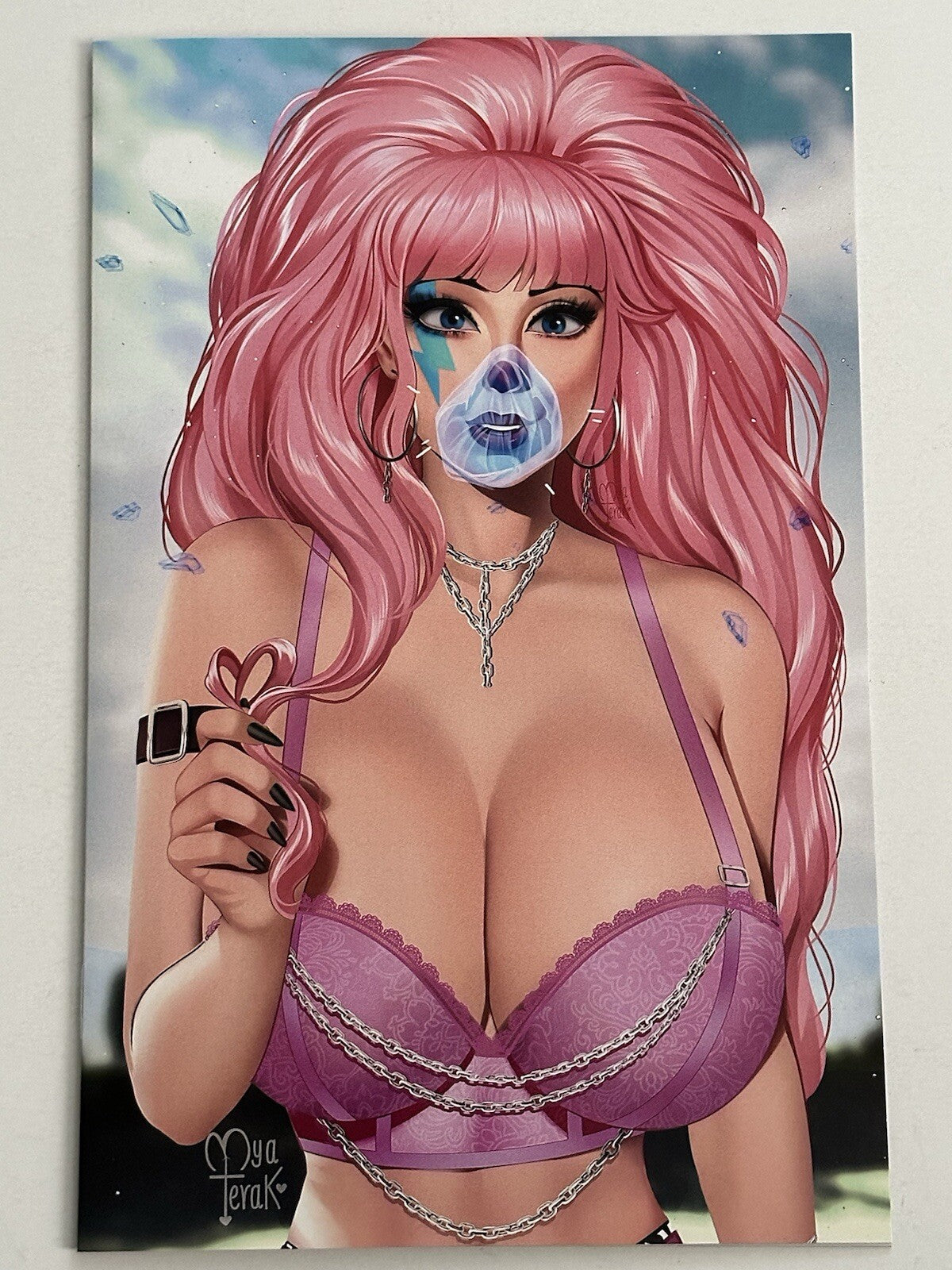 Totally Rad Life Of Gloria 1 MYA TERAK DD Blue Bubblegum Popped Shattered Glass