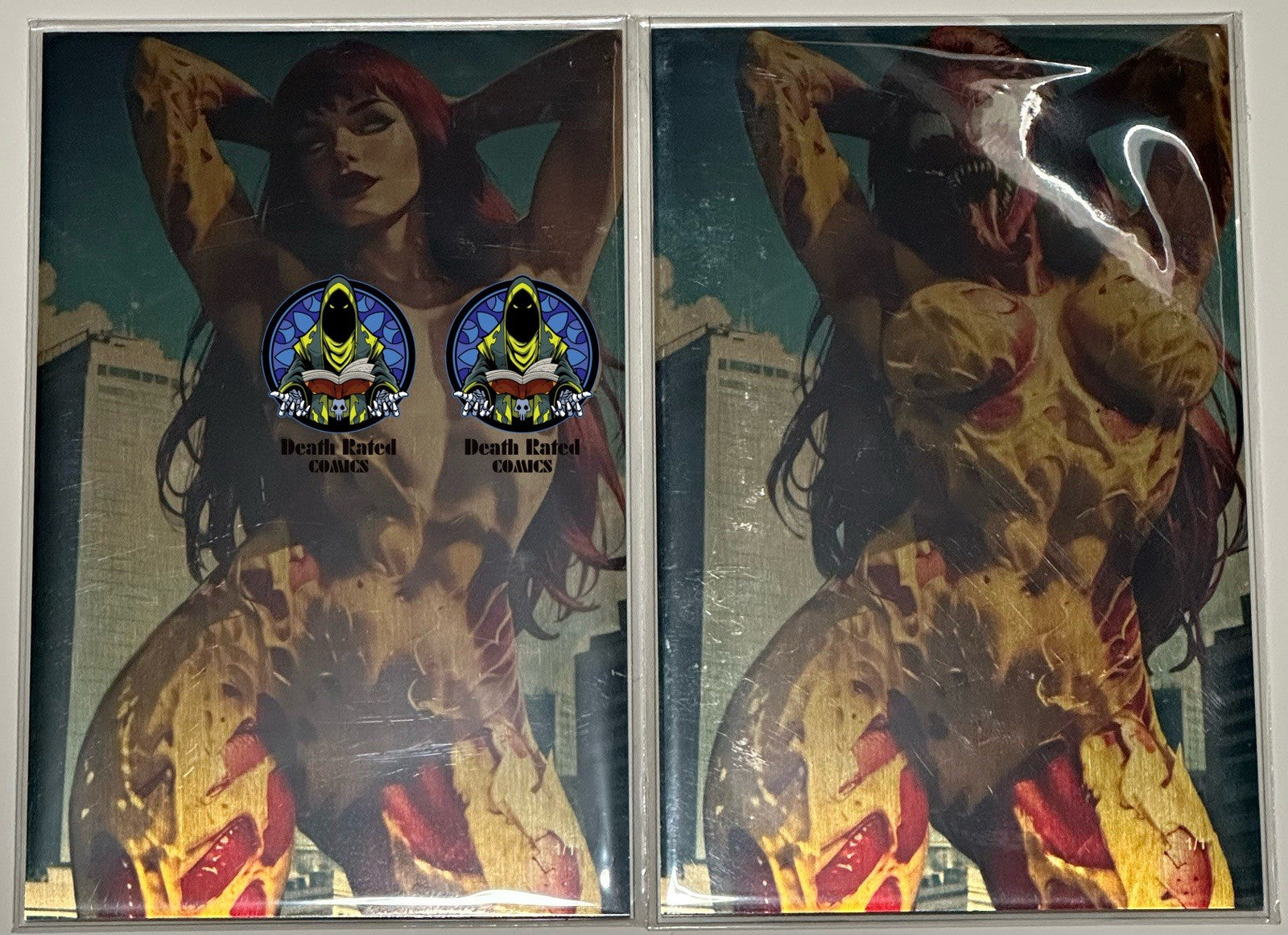 Fantasy of Cosplay Comic Scream Mary Jane Full Gold Metal Jacket 1/1 Set of 2