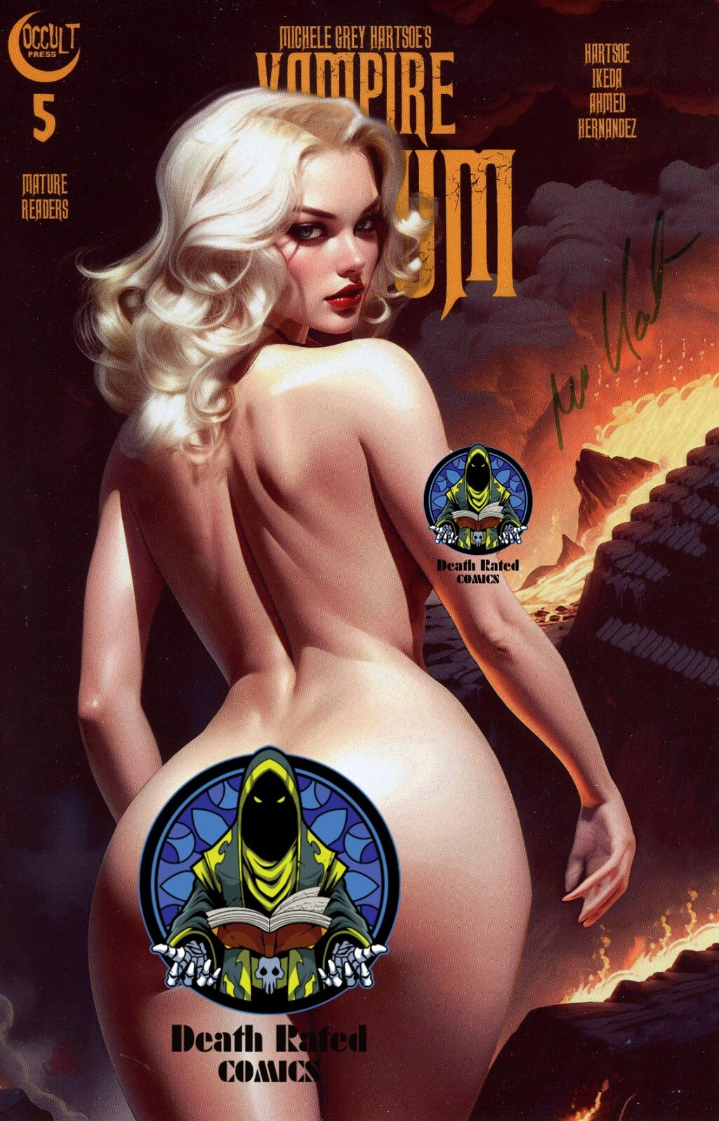 Michele Hartsoe's VAMPIRE ASYLUM #5 cover E Spicy Bad Alien Signed W/ COA
