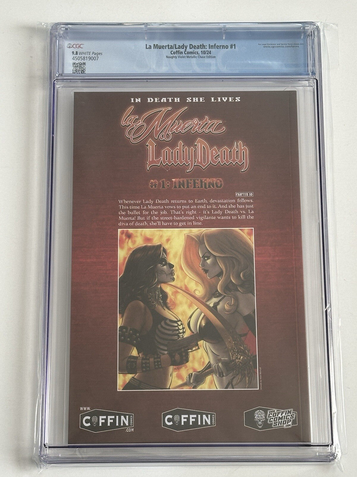 La Muerta Lady Death Inferno #1 Violet Metallic Chase Ltd 30 CGC 9.8
