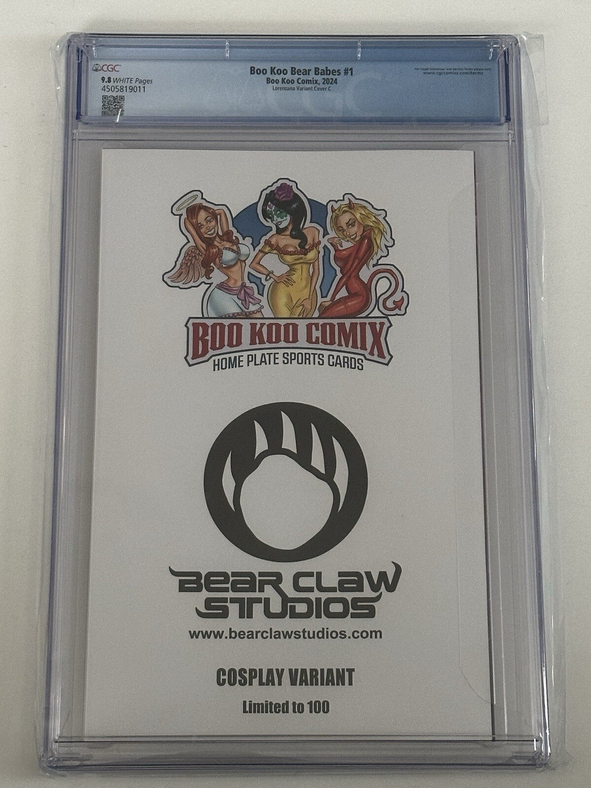 Boo Koo Bear Babes Scarlet Witch Cosplay Virgin Lorenzana Cover C Ltd100 CGC 9.8