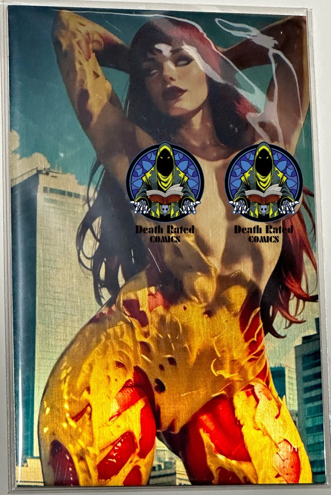 Fantasy of Cosplay Comic Scream Mary Jane Full Gold Metal Jacket 1/1 Set of 2