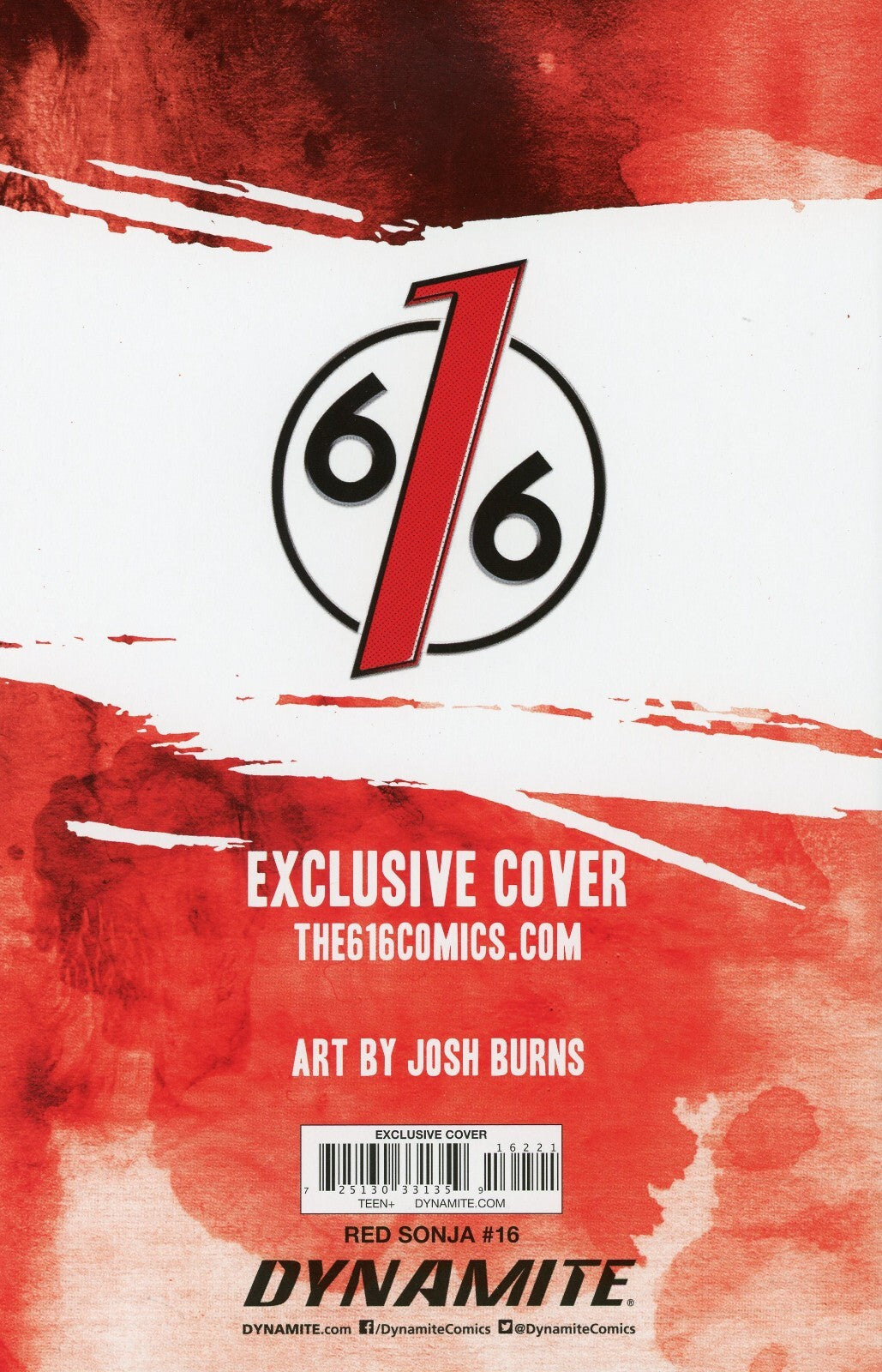 RED SONJA #16 JOSH BURNS 616 SHINING Virgin Variant C LTD 500