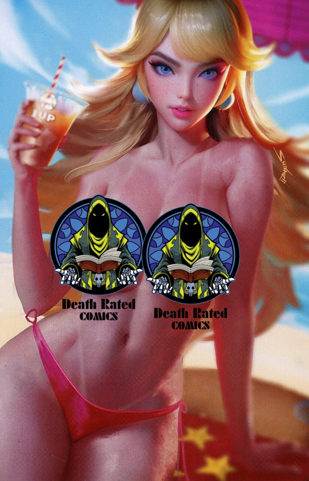 POWER HOUR Preview Edition Shikarii Princess Peach cosplay Topless Variant