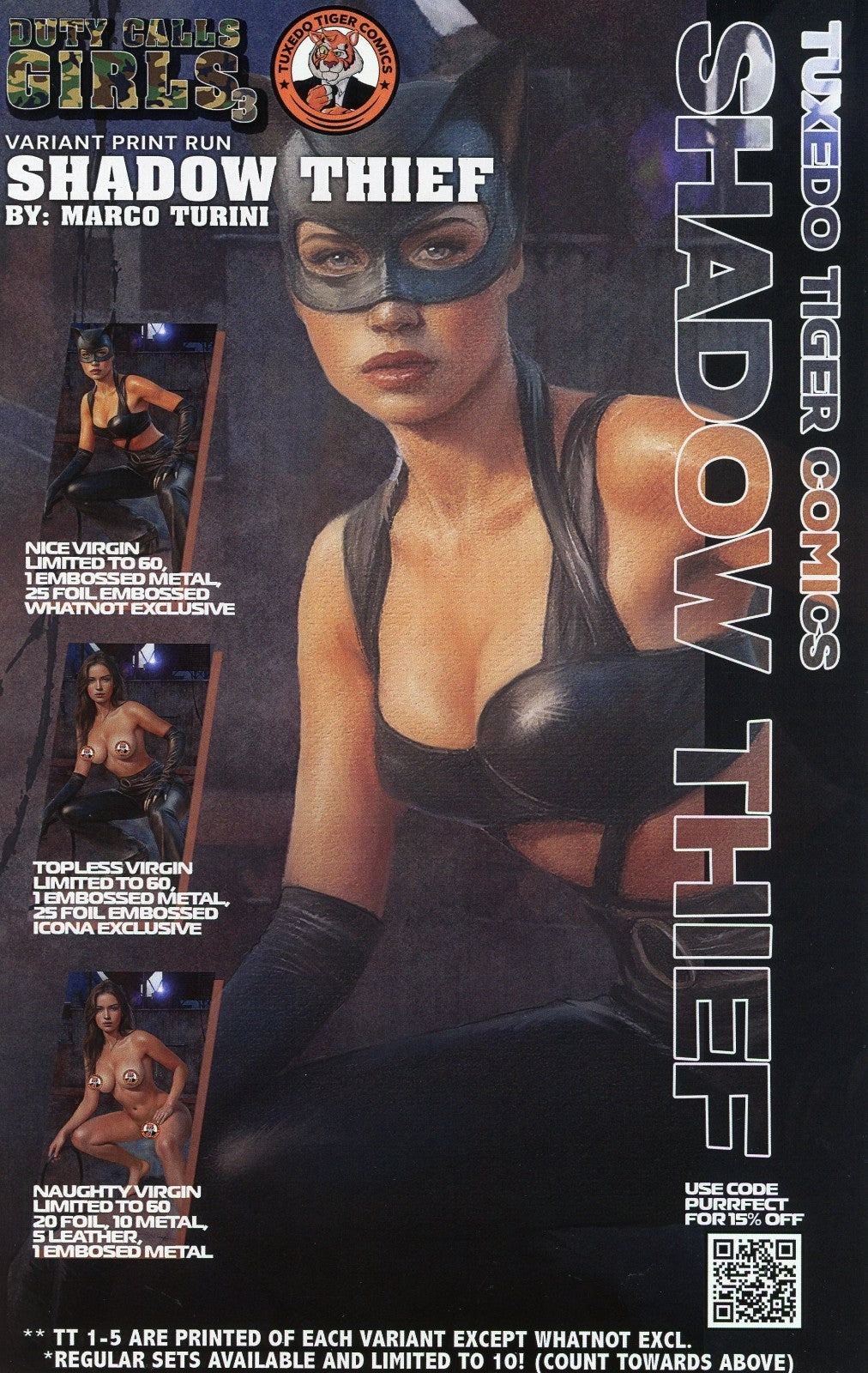 Duty Calls Girls 3 Shadow Thief Naughty Virgin Variant By Marco Turini Ltd 60