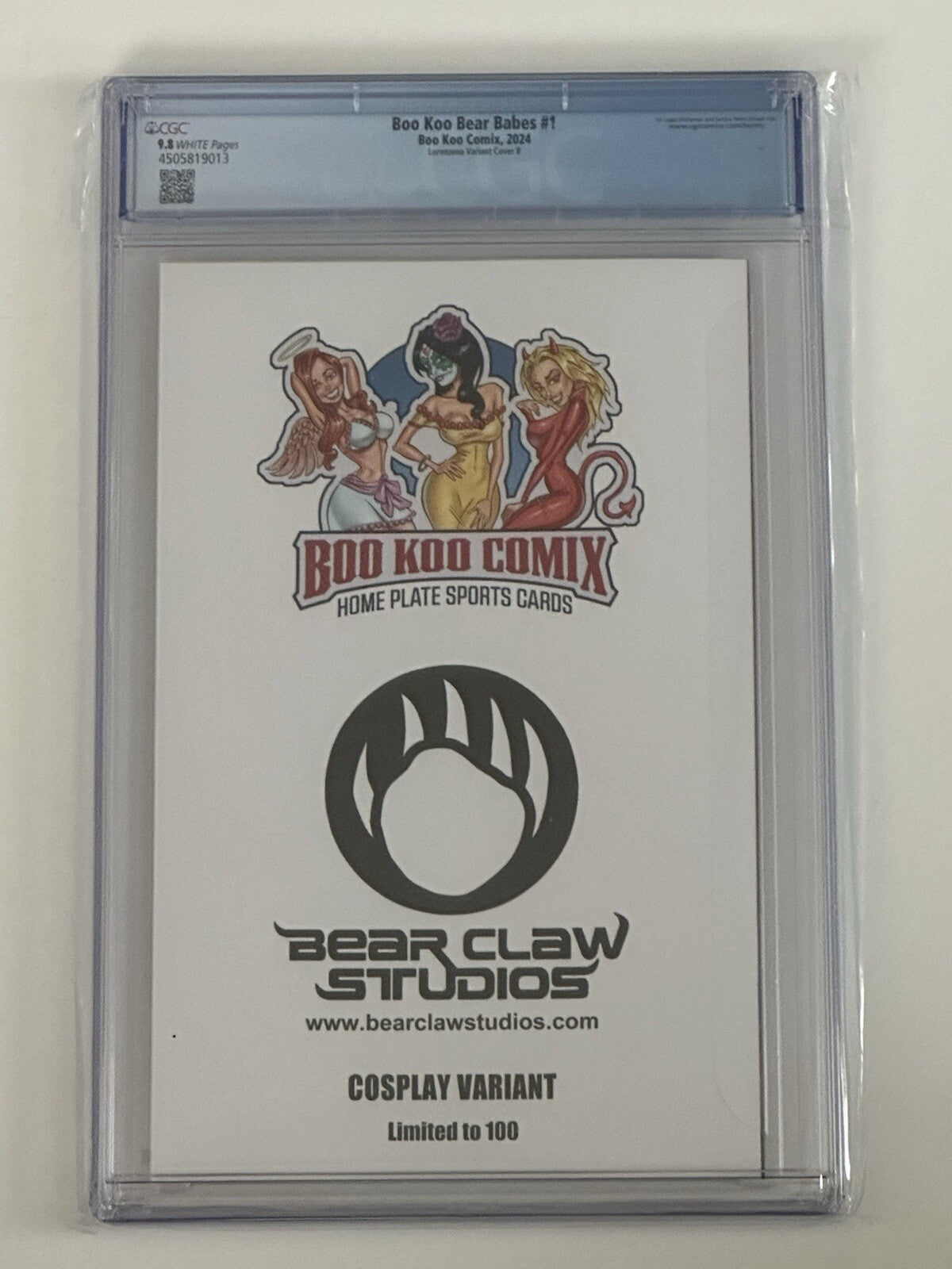 Boo Koo Bear Babes Scarlet Witch Cosplay Virgin Lorenzana Cover B Ltd100 CGC 9.8