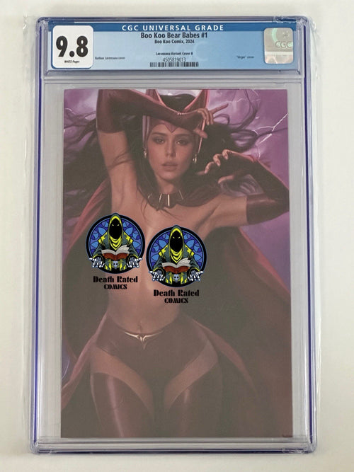 Boo Koo Bear Babes Scarlet Witch Cosplay Virgin Lorenzana Cover B Ltd100 CGC 9.8