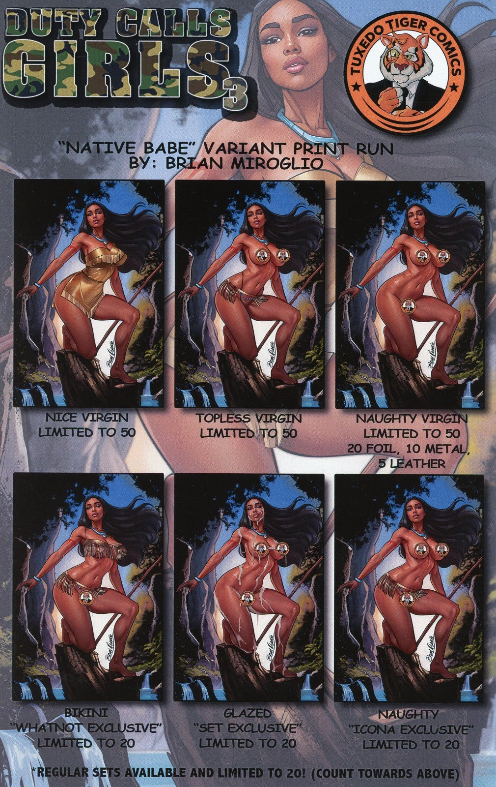 Duty Calls Girls 3 Native Babe Nice Virgin Variant By Brian Miroglio Ltd 50