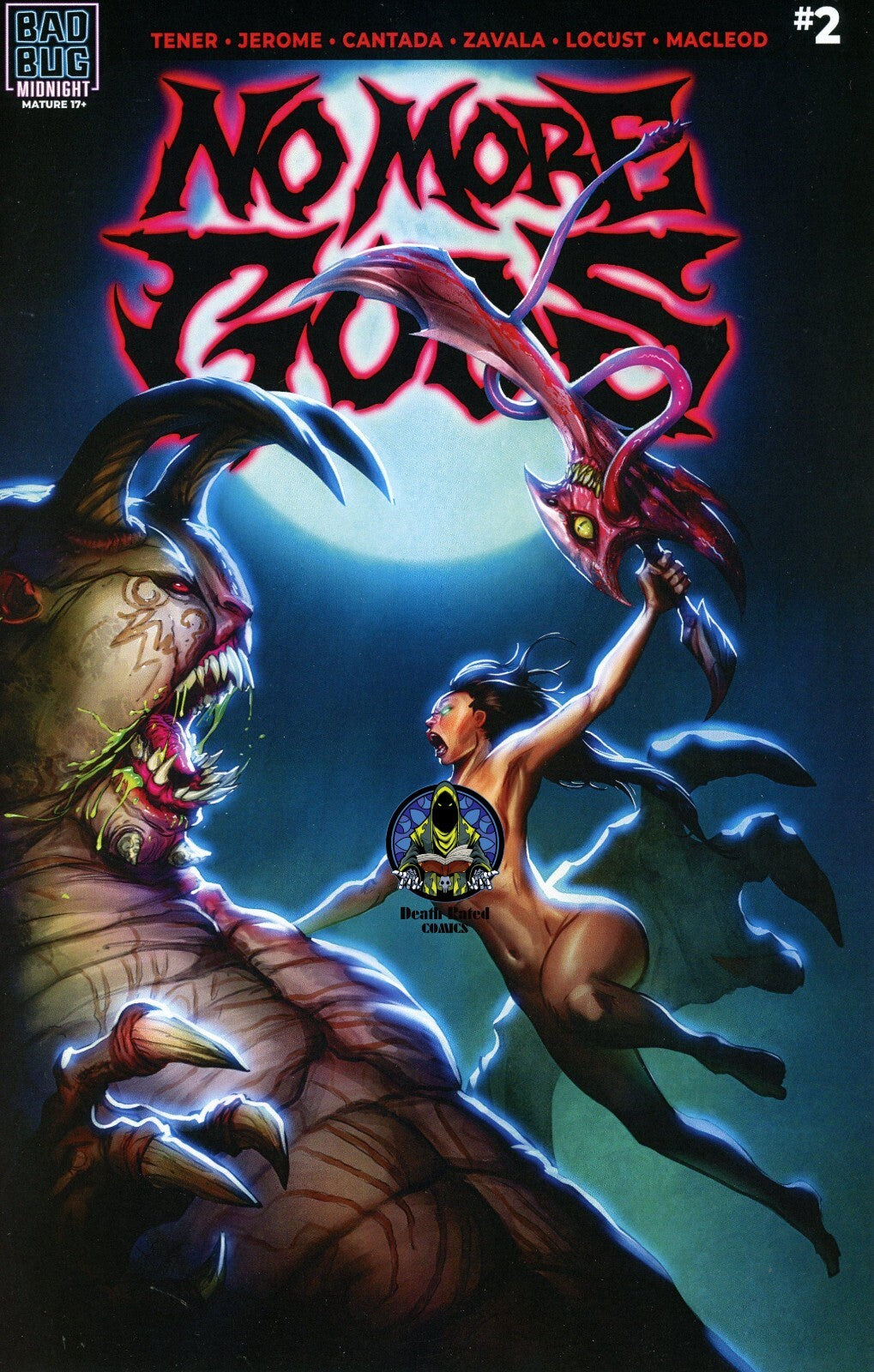 No More Gods #2 Cover A Naughty By Stan and Zork Bad Bug Midnight