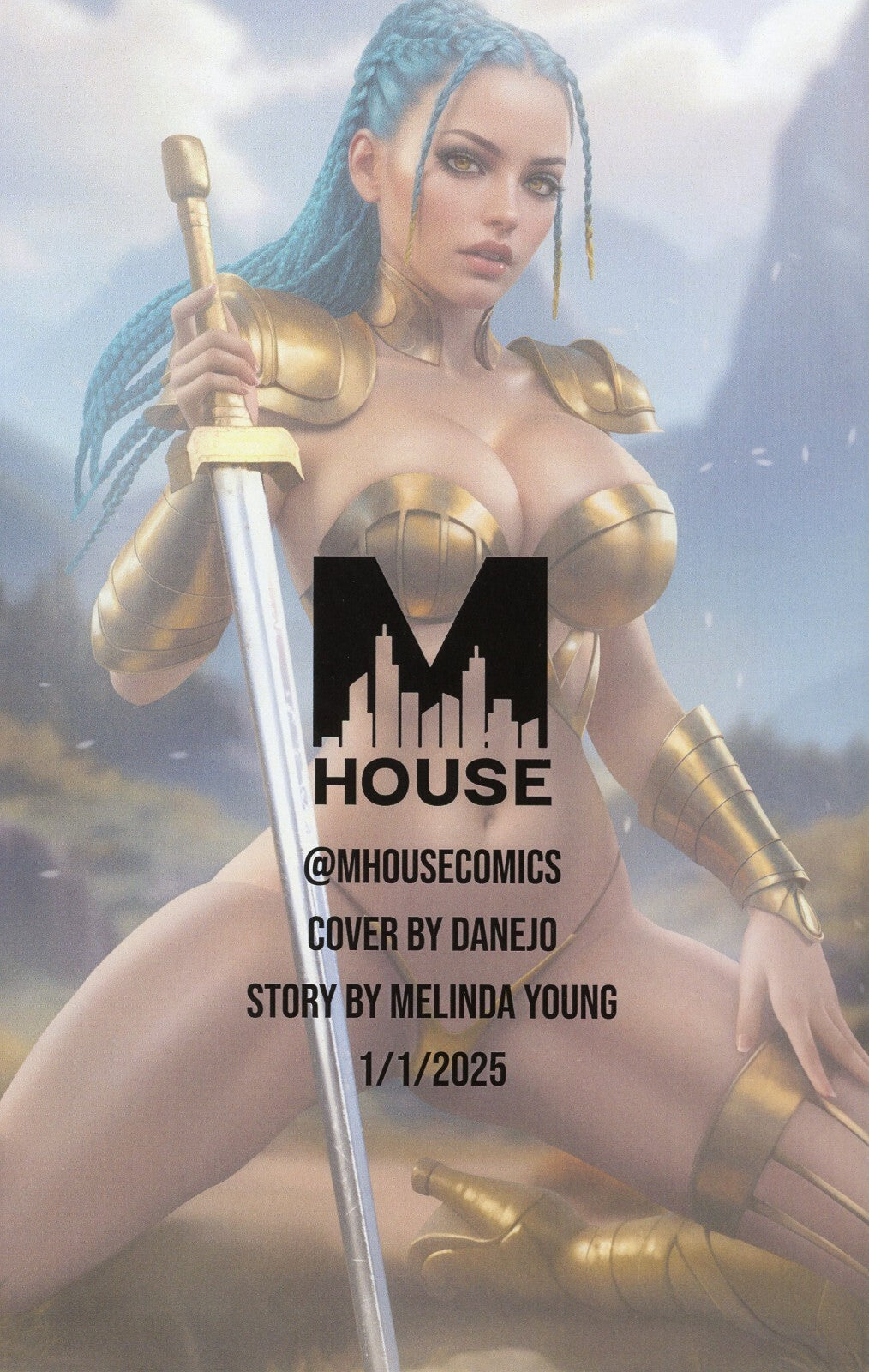M House Peyton Blue Woman of War Naughty Virgin Cover Melinda Comics