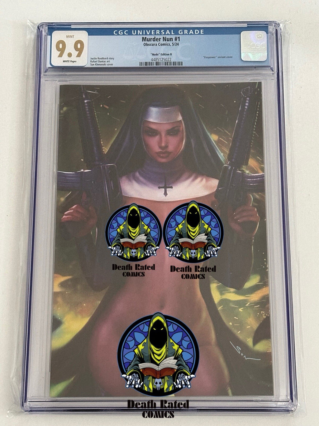 Murder Nun #1 2024 Khamunaki Virgin Full Chase Variant B Kickstarter CGC 9.9