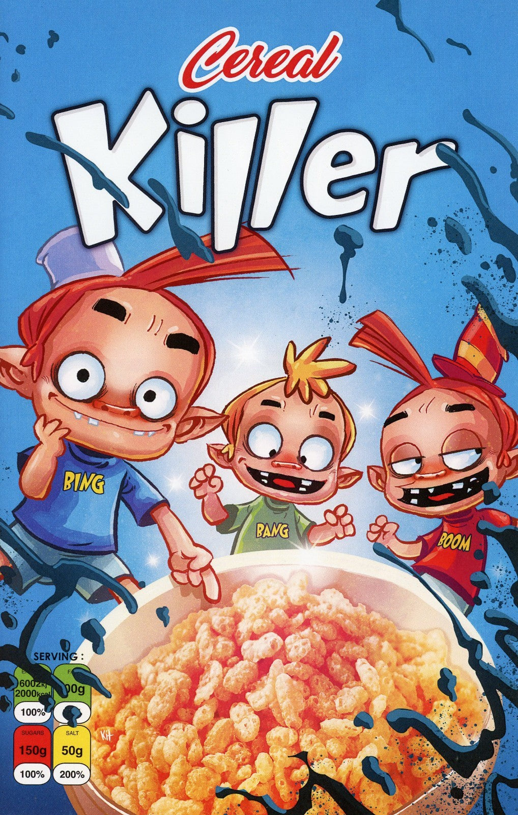 Cereal Killer #1 Cover Bing, Bang, Boom By Kit Wallis Bad Bug Media