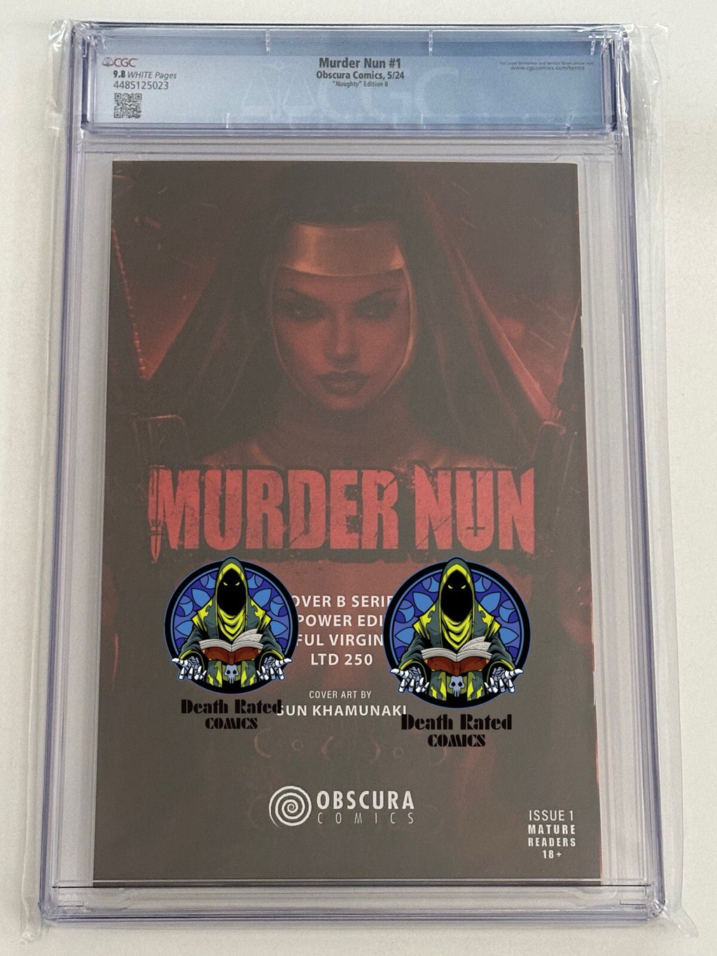 Murder Nun #1 2024 Sun Khamunaki Virgin Chase Variant B Kickstarter CGC 9.8