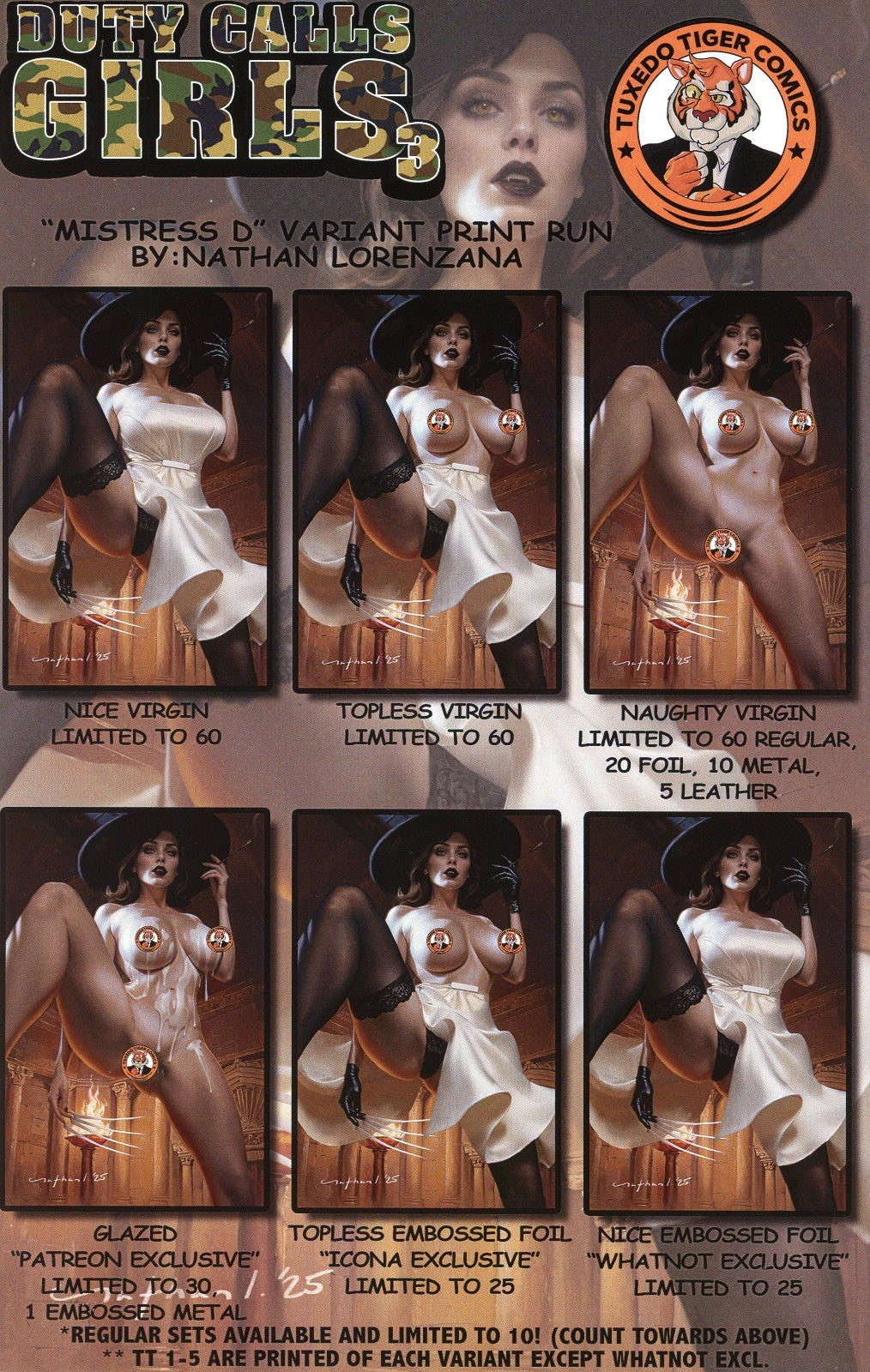 Duty Calls Girls 3 Lady Dimitrescu Topless Virgin Variant By N. Lorenzana Ltd 60