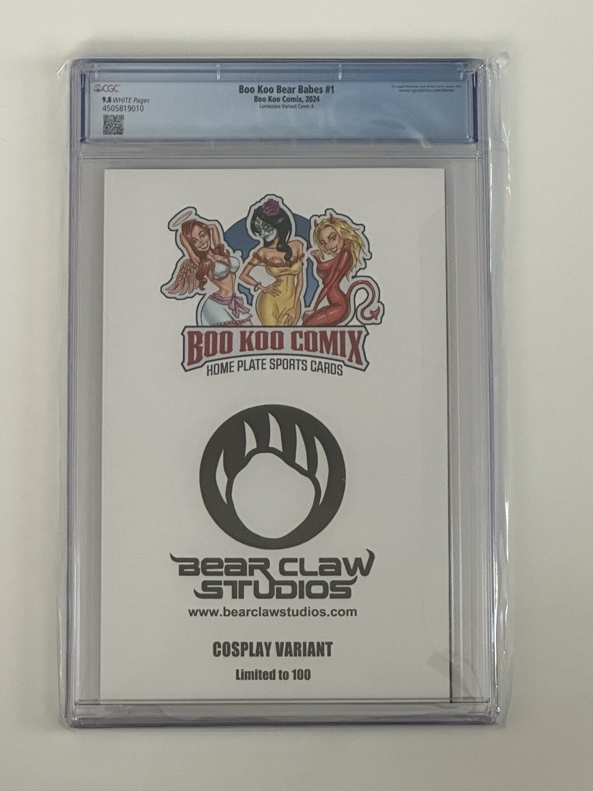Boo Koo Bear Babes Scarlet Witch Cosplay Virgin Lorenzana Cover A Ltd100 CGC 9.8