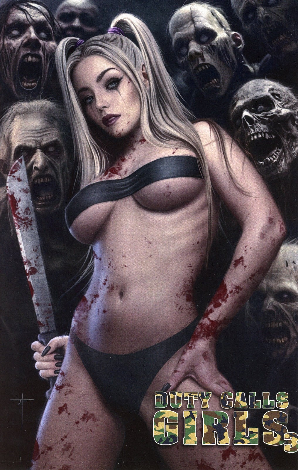 Duty Calls Girls 3 Kickstarter Cover D Trade Dress By Jay Ferguson