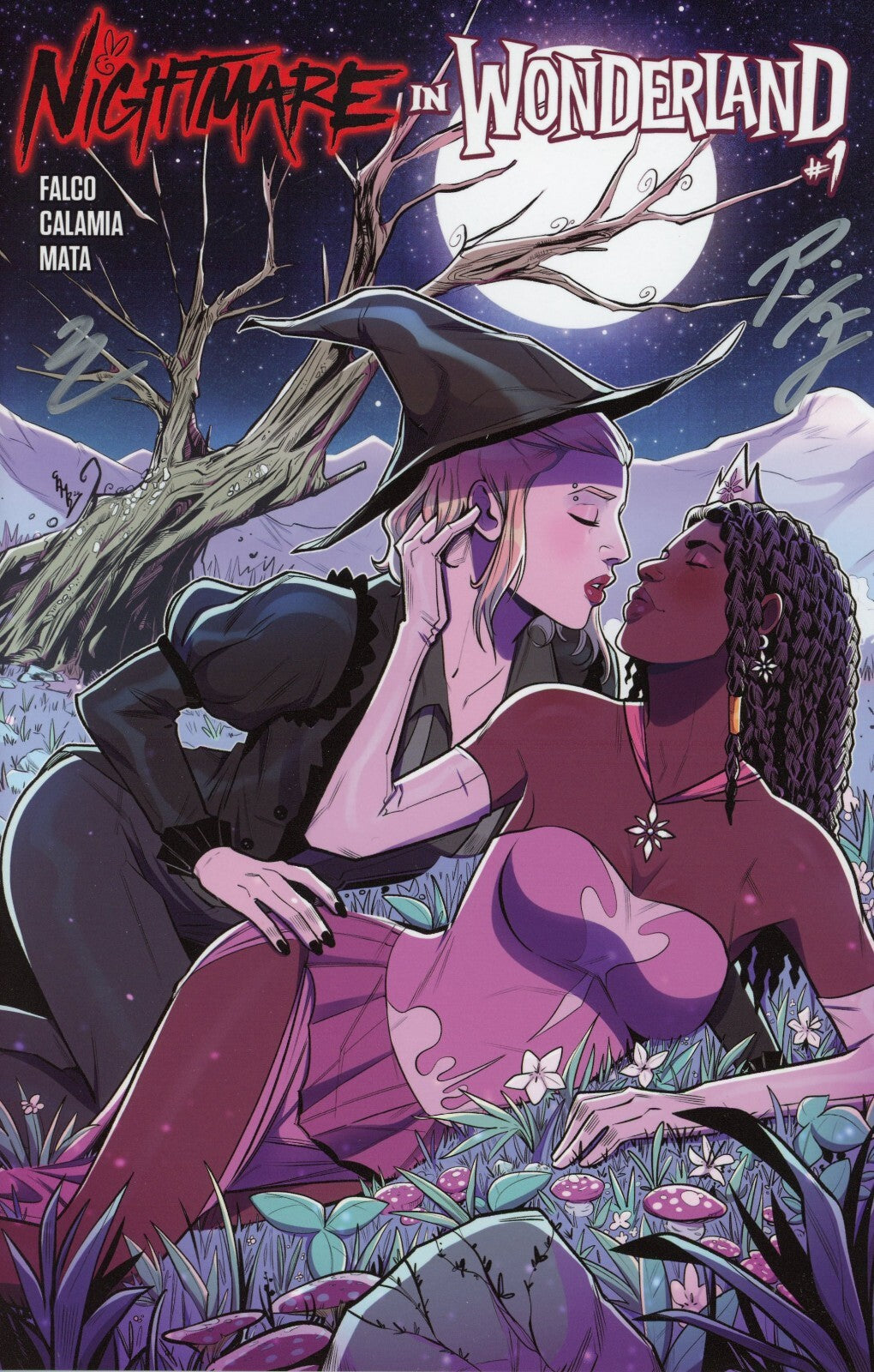 Nightmare in Wonderland #1 Witchy In Wonderland Nice Signed By Calamia and Falco