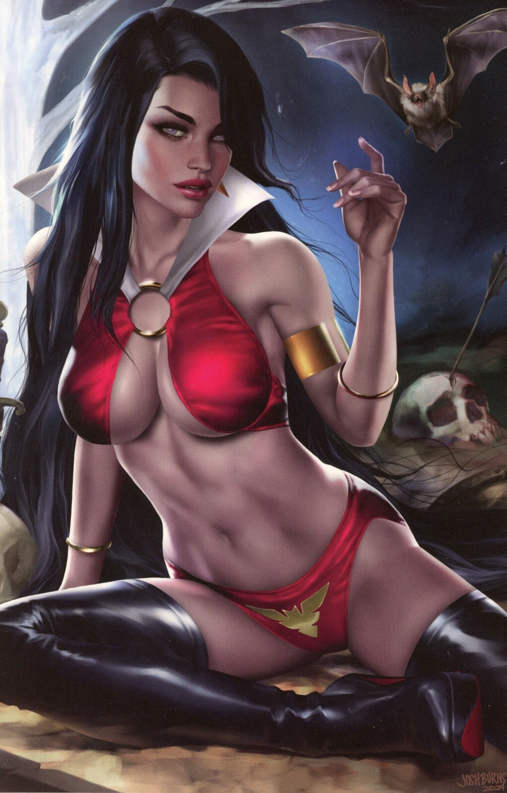 VAMPIRELLA #672 JOSH BURNS 616 Virgin Variant A LTD 500