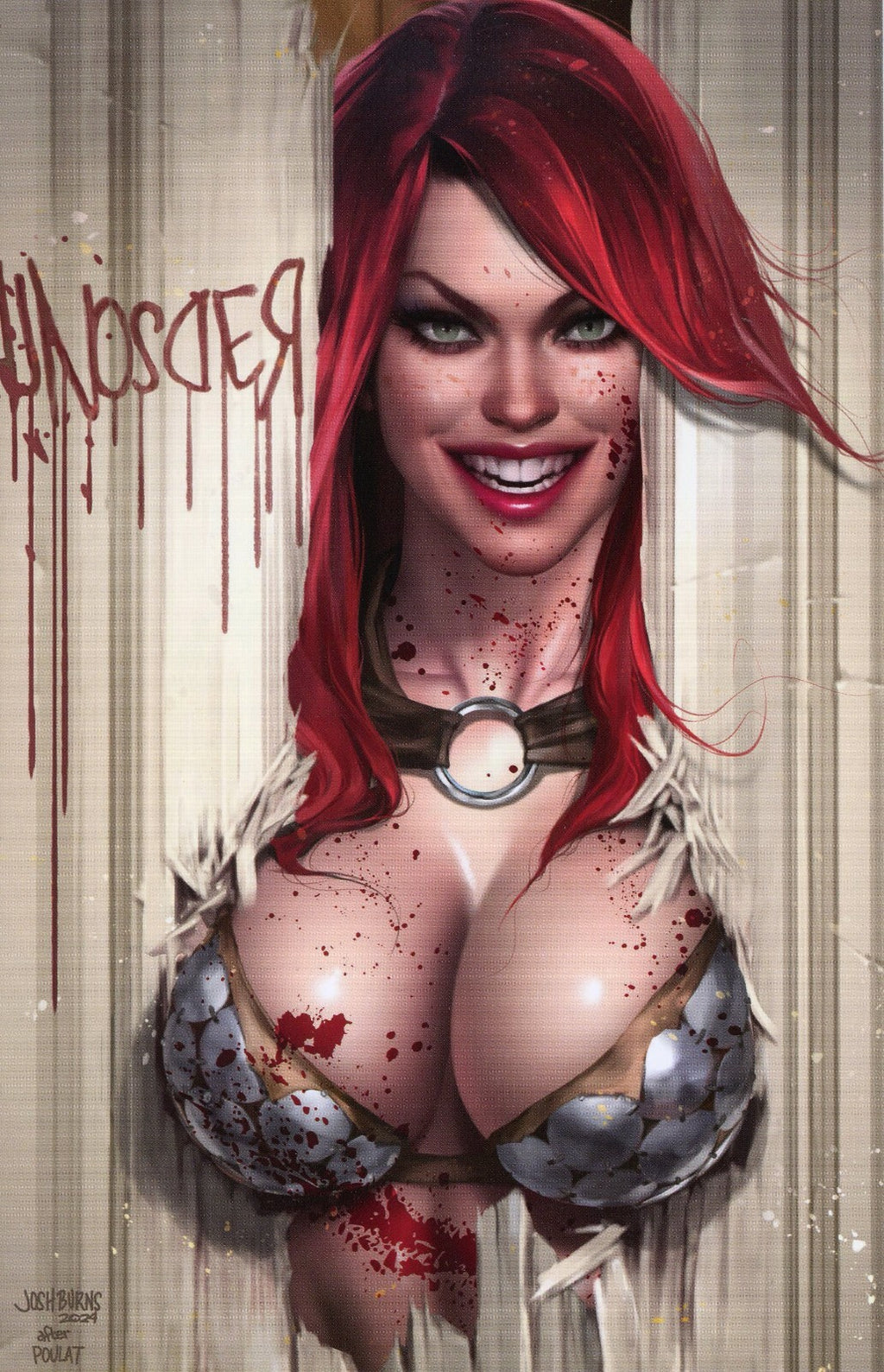 RED SONJA #16 JOSH BURNS 616 SHINING Virgin Variant B LTD 500