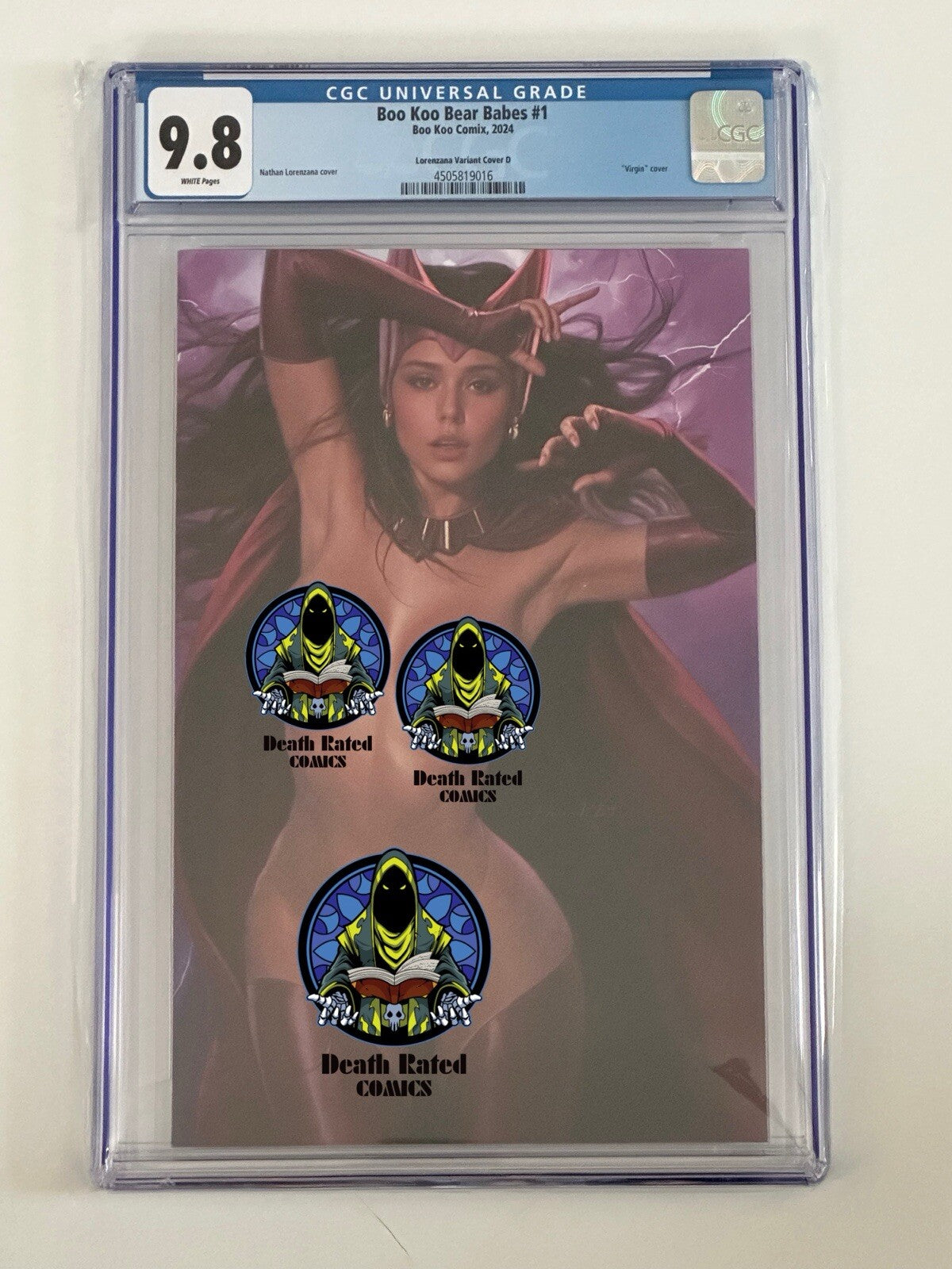 Boo Koo Bear Babes Scarlet Witch Cosplay Virgin Lorenzana Cover D Ltd100 CGC 9.8