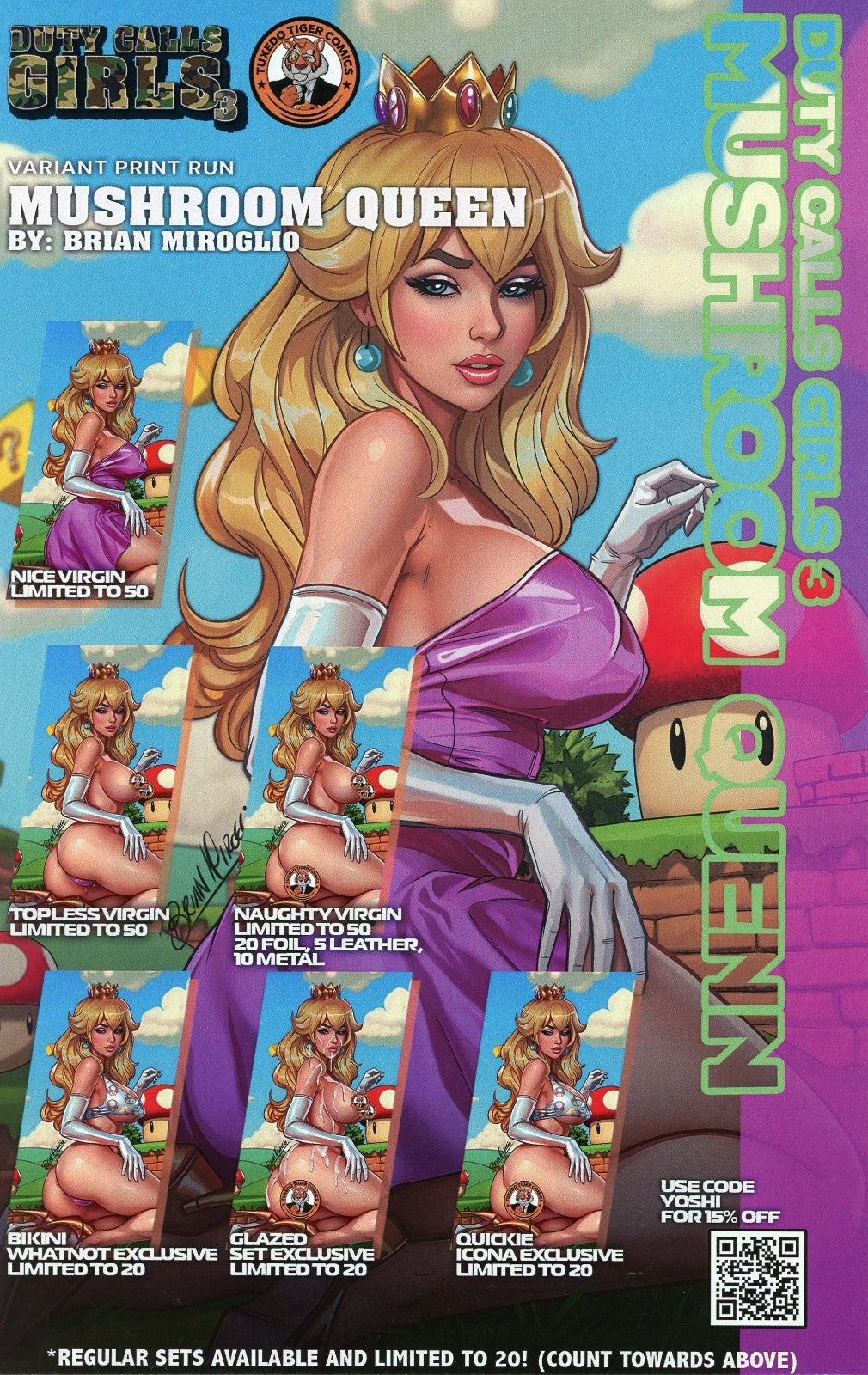 Duty Calls Girls 3 Mushroom Queen Glazed Virgin Variant By B. Miroglio Ltd 9/20