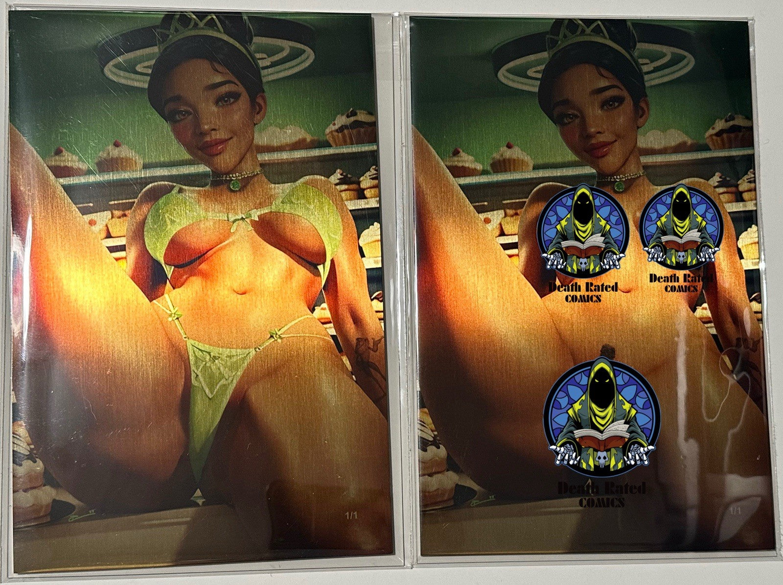 Fantasy of Cosplay Tiana Cosplay Set Of 2 Full Gold Metal Jacket 1/1