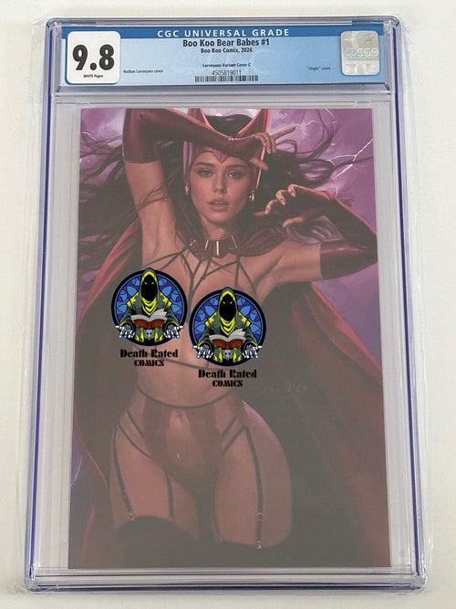 Boo Koo Bear Babes Scarlet Witch Cosplay Virgin Lorenzana Cover C Ltd100 CGC 9.8