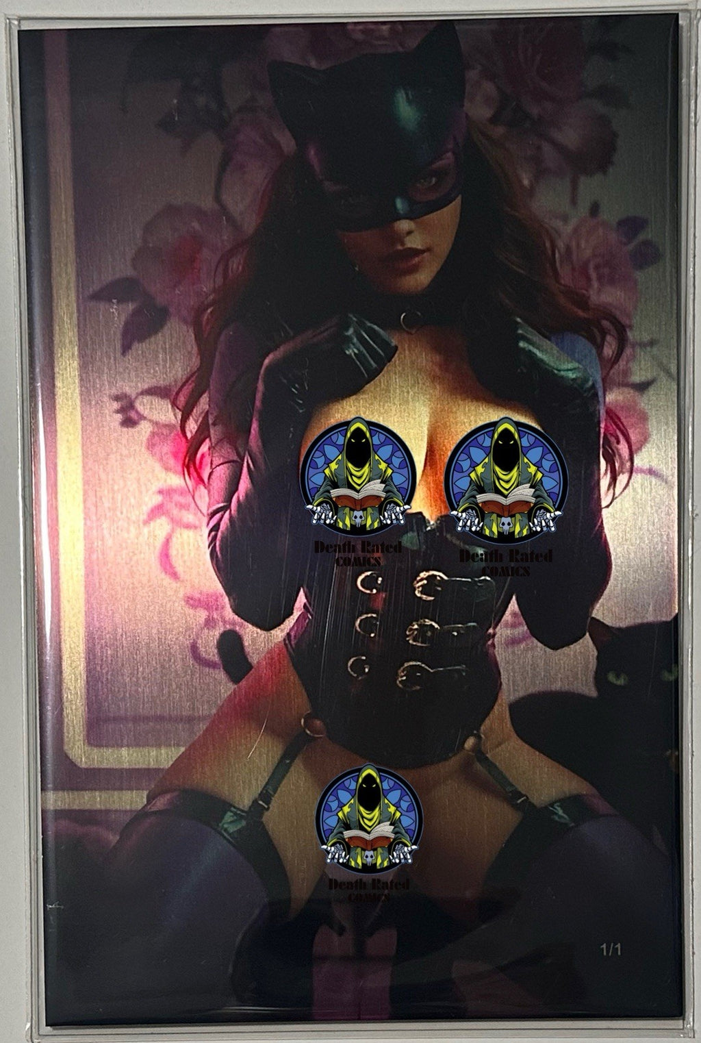 Fantasy of Cosplay Catwoman Cosplay Set Of 2 Full Gold Metal Jacket 1/1