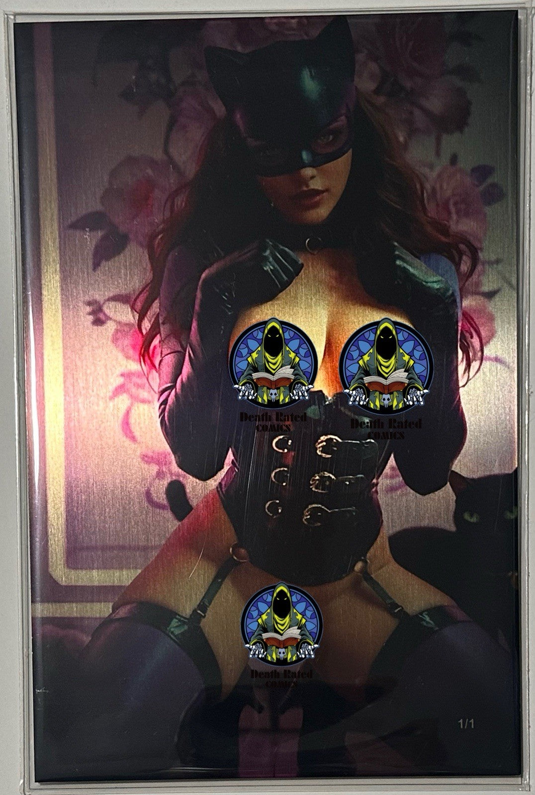 Fantasy of Cosplay Catwoman Cosplay Set Of 2 Full Gold Metal Jacket 1/1