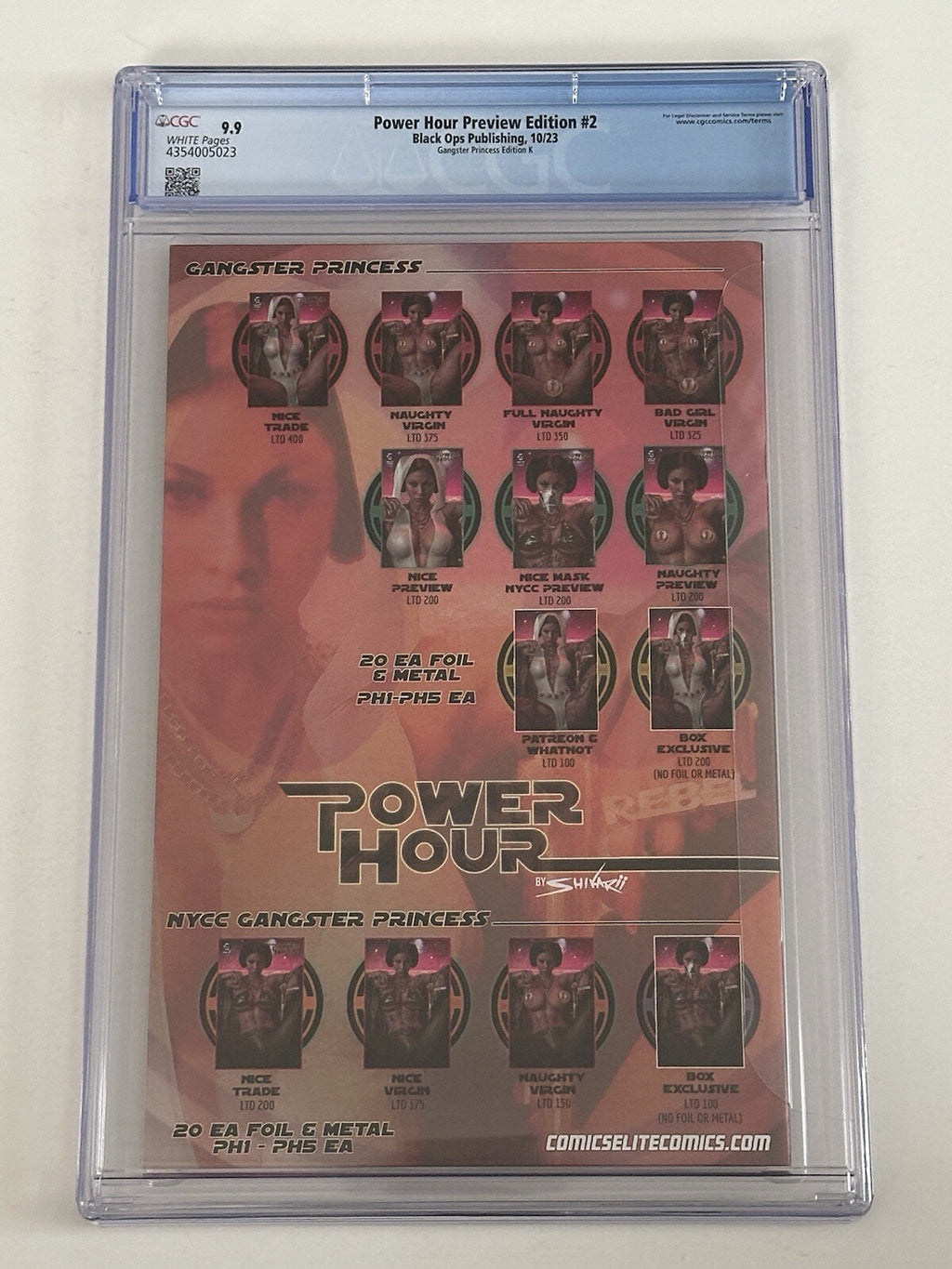 Power Hour Preview #2 Shikarii Gangster Princess Edition K Ltd 175 CGC 9.9