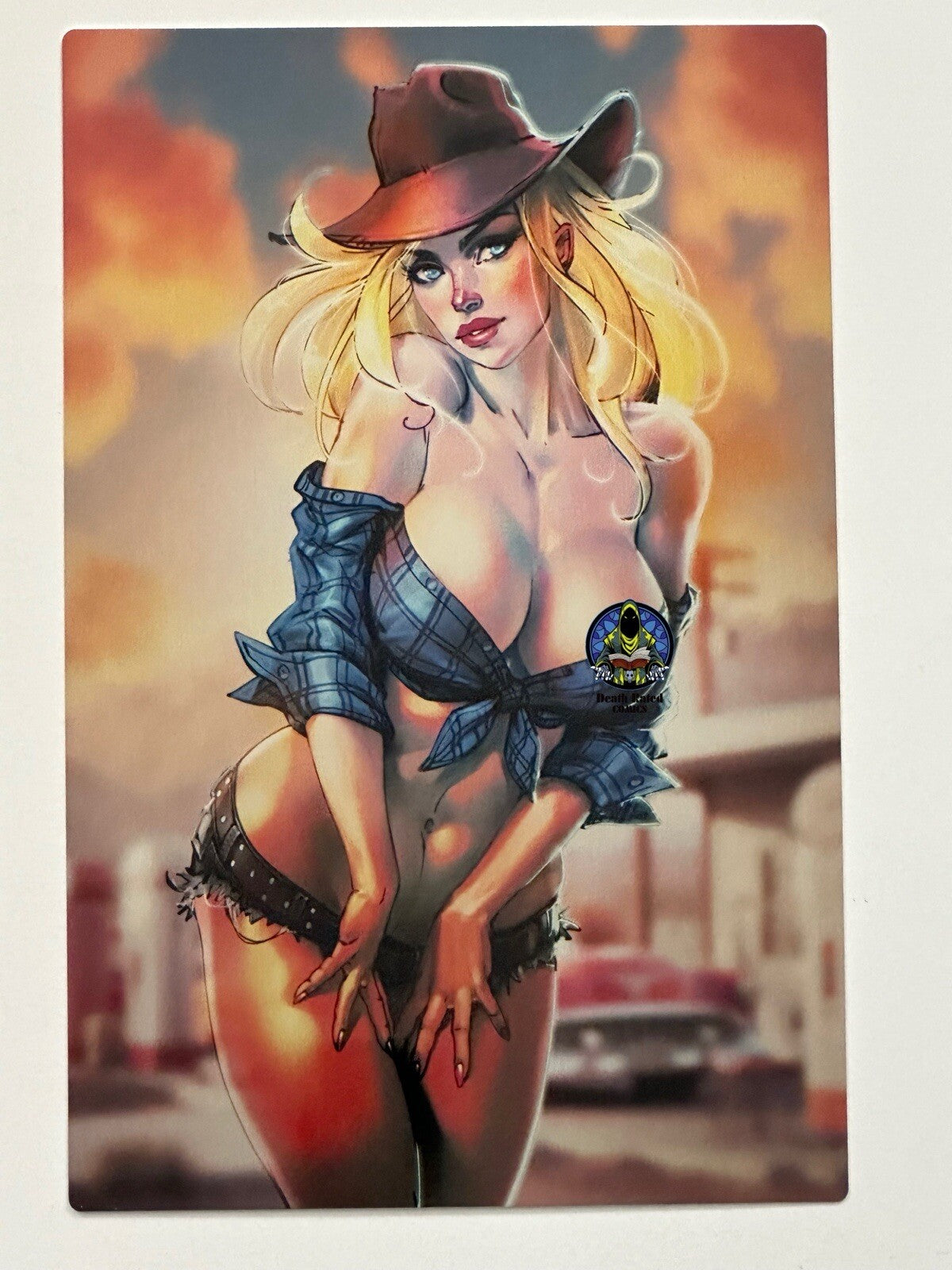 QUEENS OF DIXIE SEXY COWGIRL ARMAN AKOPLAN Print Metal