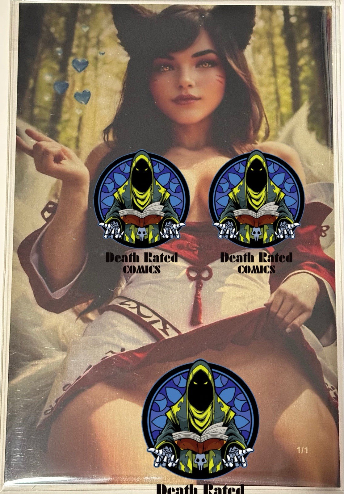 Fantasy of Cosplay Ahri Cosplay Full Gold Metal Jacket 1/1