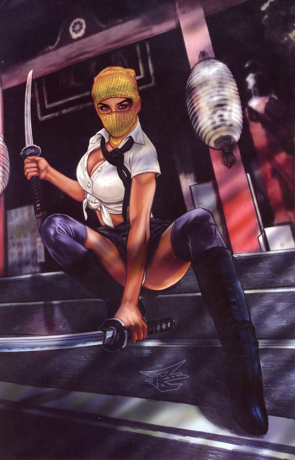 The Ninjettes #1 Ron Leary Comics Exposure Virgin Exclusive Variant Dynamite