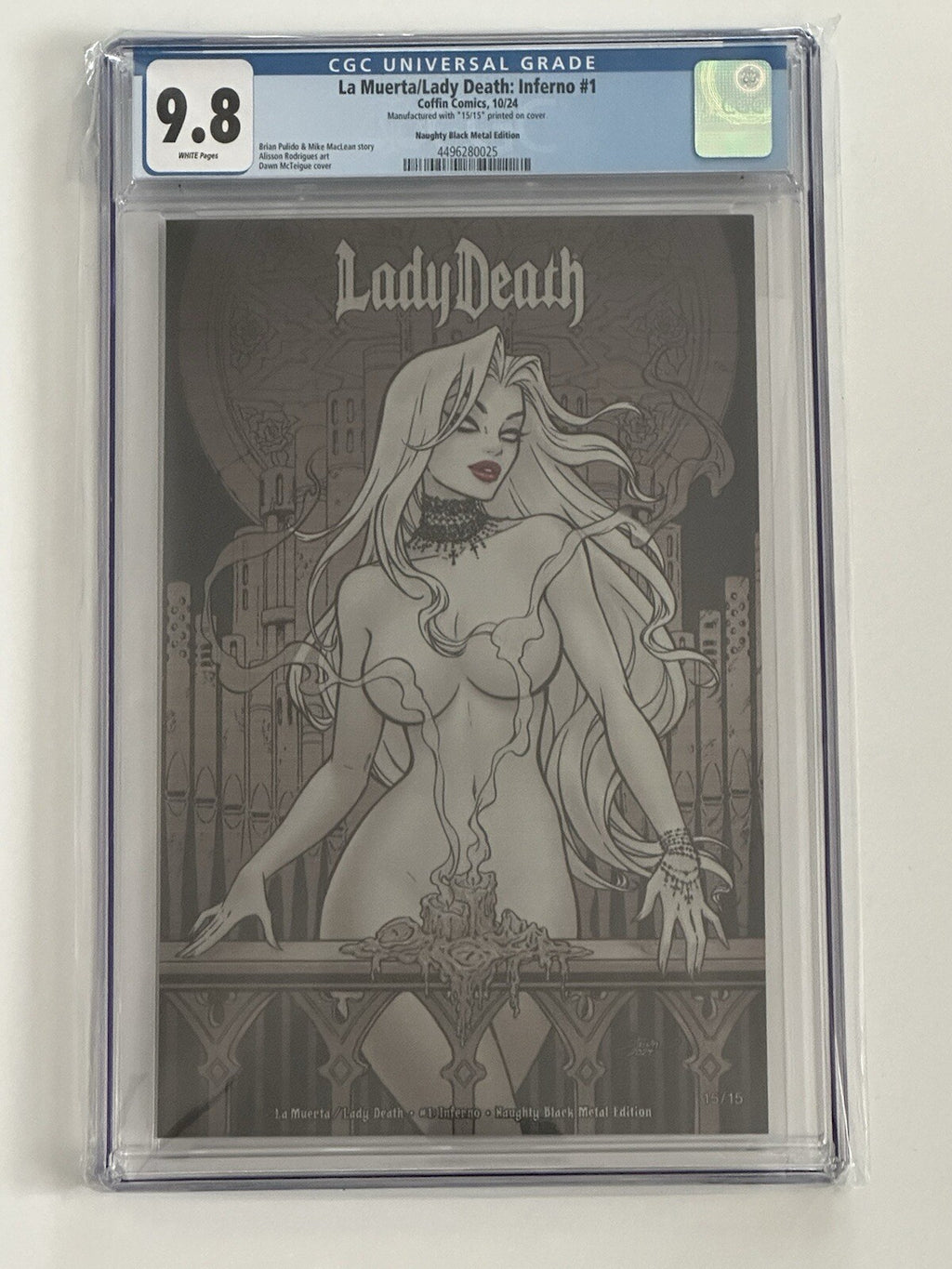 La Muerta Lady Death Inferno #1 Naughty Black Metal Edition Ltd 15 CGC 9.8