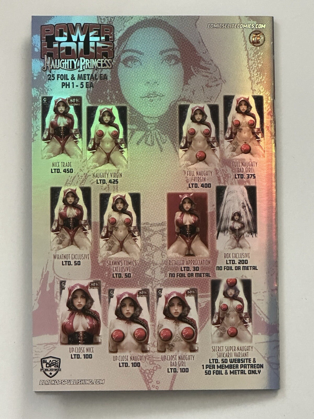 POWER HOUR #2 NAUGHTY PRINCESS SHIKARII RED HOOD NAUGHTY VIRGIN FOIL PH4 LTD 5