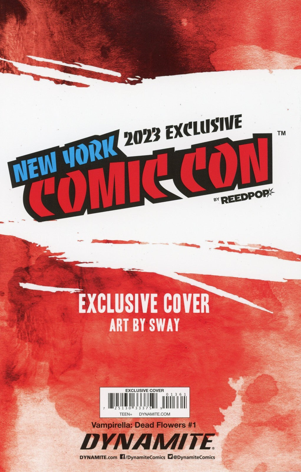 VAMPIRELLA DEAD FLOWERS 1 VIRGIN VARIANT JOSHUA SWAY SWABY NYCC 2023