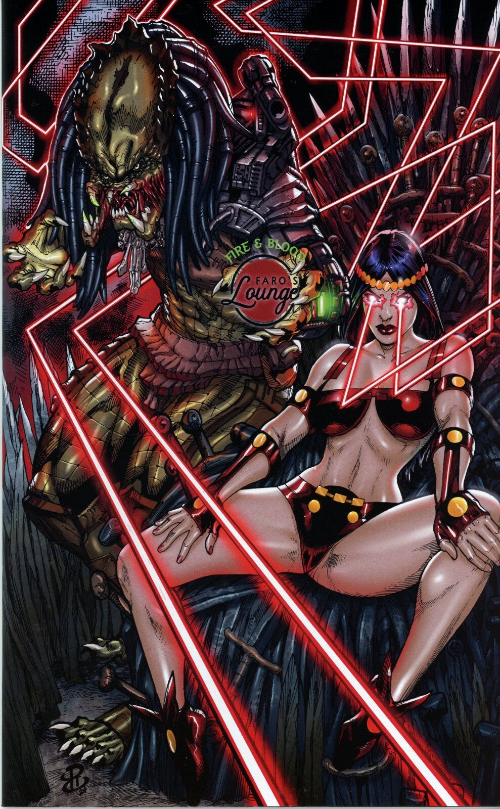 FARO'S LOUNGE FIRE & BLOOD Predator & Big Barda COSPLAY