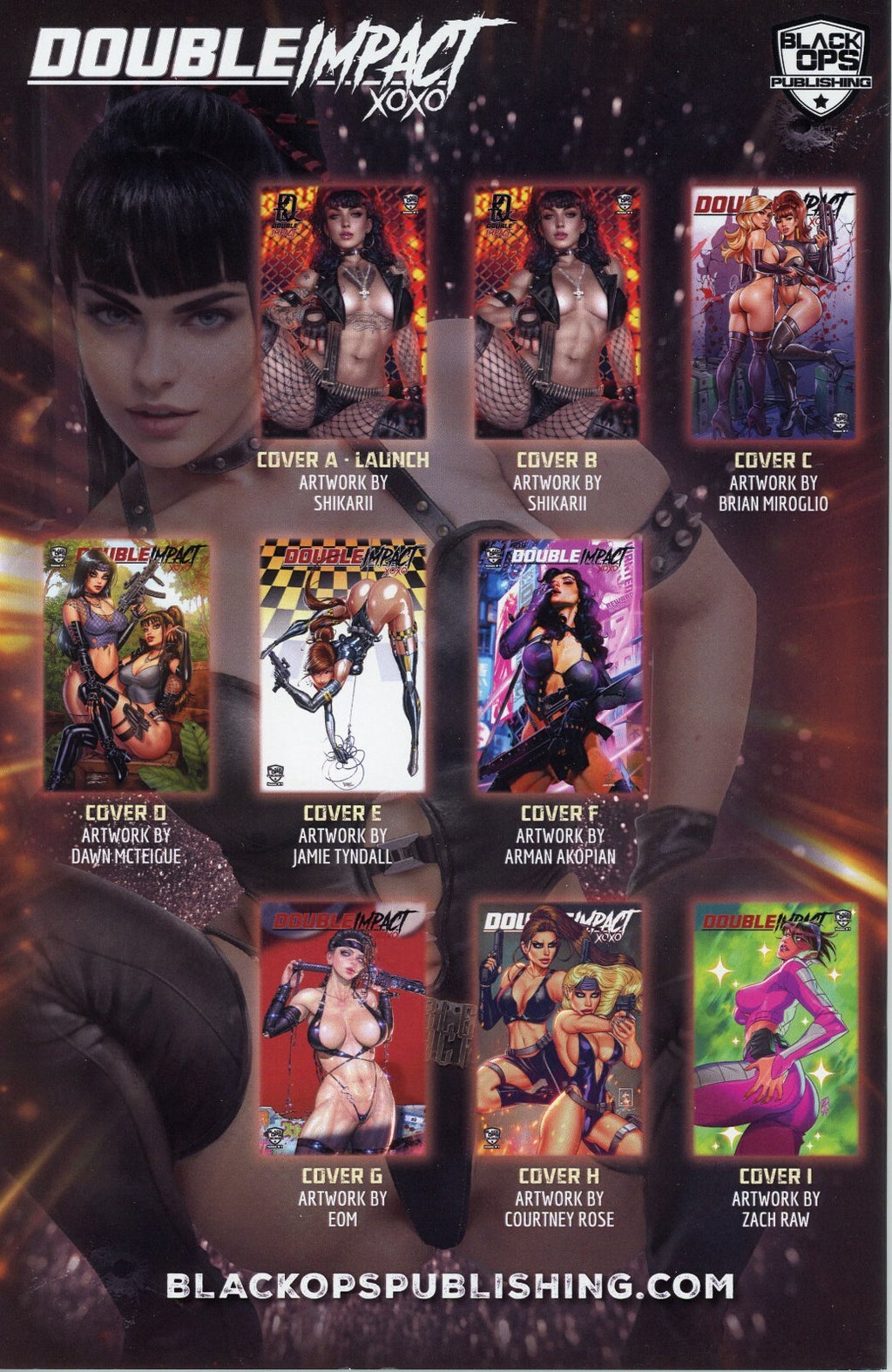 DOUBLE IMPACT #1 XOXO EOM KICKSTARTER EXCLUSIVE NUDE VIRGIN LTD 100