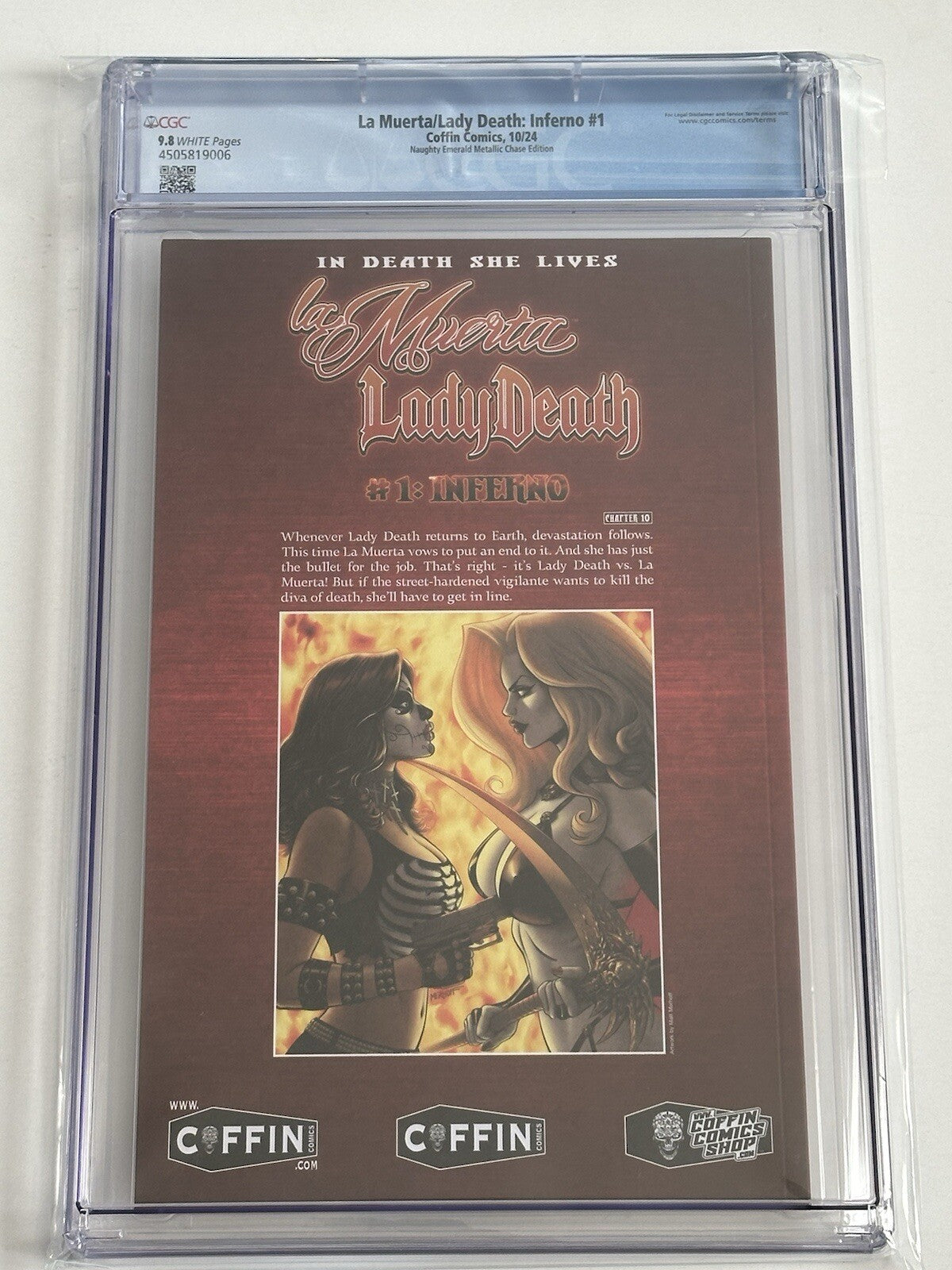 La Muerta Lady Death Inferno #1 Emerald Metallic Chase Ltd 30 CGC 9.8