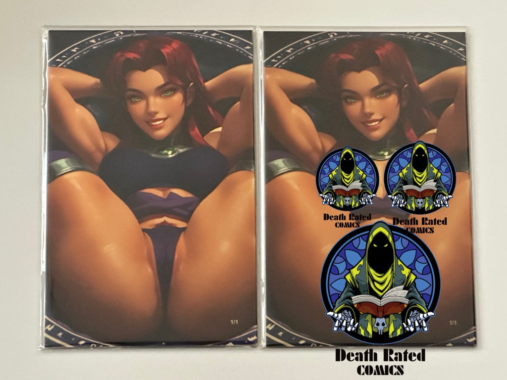 Fantasy of Cosplay Starfire Cosplay Set Of 2 Full Gold Metal Jacket 1/1