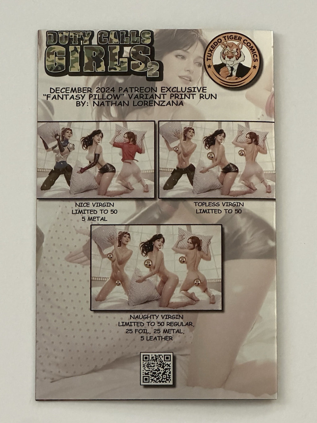 Duty Calls Girls 2 Final Fantasy Pillow Virgin Naughty Patreon FOIL Ltd 2/25